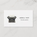 Search for author business cards Typewriter