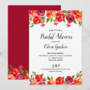 Search for burgundy red bridal shower invitations Rustic