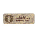 Search for monogram o return address labels Initial