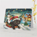 Search for cats in sleigh cards Black cat