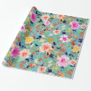 Search for peach flowers wrapping paper Yellow