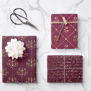 Search for maroon and gold wrapping paper Vintage