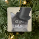 Search for grey cat christmas tree decorations Pet lovers