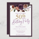 Search for floral 50th birthday invitations Surprise