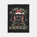 Search for christmas black cat blankets Santa claus