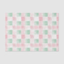 Search for pink gingham tissue paper Green