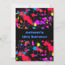 Search for neon paint splatter invitations Glow in the dark