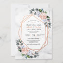Search for marble and rose gold wedding invitations Geometric