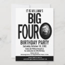 Search for big 40th birthday invitations Black and white