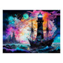Search for stormy sea posters Lighthouse