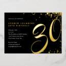 Search for black and gold 30th birthday invitations Surprise