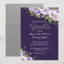 Search for purple floral invitations Gold