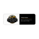 Search for excavator return address labels Heavy equipment