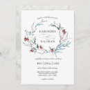 Search for red berries wedding invitations Botanical