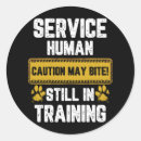 Search for service dog stickers Warning