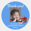 Search for fire truck thank you stickers Firetruck birthday