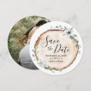 Search for wood slice save the dates Botanical