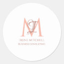 Search for rose gold monogram stickers Business