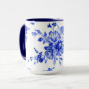 Search for vintage blue mugs Flowers