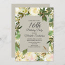 Search for botanical sweet 16 invitations Leaves
