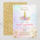 Search for magical baby girl shower invitations Gold glitter
