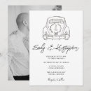 Search for car wedding invitations Black and white