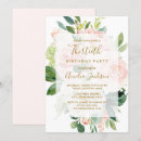 Search for peach birthday invitations Watercolor