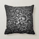 Search for black silver swirls cushions Abstract