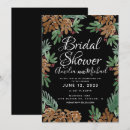 Search for pine cone bridal shower invitations Rustic