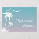 Search for palm tree rehearsal dinner invitations Blue