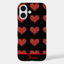 Search for heart bold phone cases Black