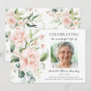 Search for rose celebration of life invitations In loving memory