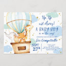 Search for hot air balloon baby boy shower invitations Gold