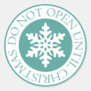 Search for do not open until stickers Snowflake