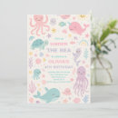 Search for mermaid editable invitations Baby girl