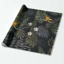 Search for black floral print wrapping paper Background