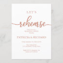 Search for rose gold rehearsal dinner invitations Modern