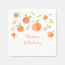 Search for sweet as a peach napkins Peach baby shower