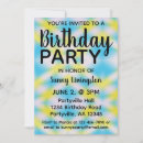 Search for tie dye birthday invitations Pastel