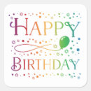 Search for happy birthday party envelope seals Rainbow