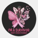 Search for breast cancer butterfly stickers Pink