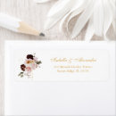 Search for blush and gold return address labels Watercolor flowers