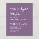 Search for purple rehearsal dinner invitations Calligraphy