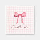 Search for pink gingham napkins Girl