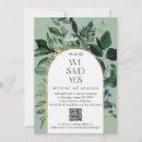 Search for qr code wedding announcement cards Sage green
