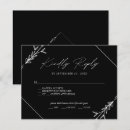 Search for food choice rsvp cards Black and white