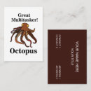 Search for marine creature business cards Tentacles