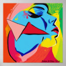 Search for abstract woman art posters Red