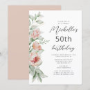Search for floral 50th birthday invitations Botanical