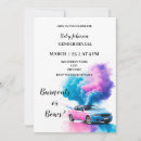 Search for burnouts or bows gender reveal invitations Boy or girl